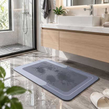 Minimalist Bathroom Diatom Mud Mat – Quick-Dry Non-Slip Absorbent Floor Mat