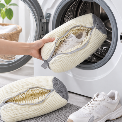 Reusable Washing Machine Shoe Laundry Bag – Anti-Deformation Protective Pouch (Gray / Yellow / Sky Blue / Simple)
