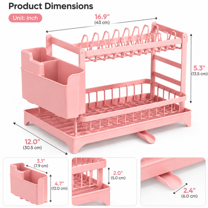 Double Layer Kitchen Storage Rack