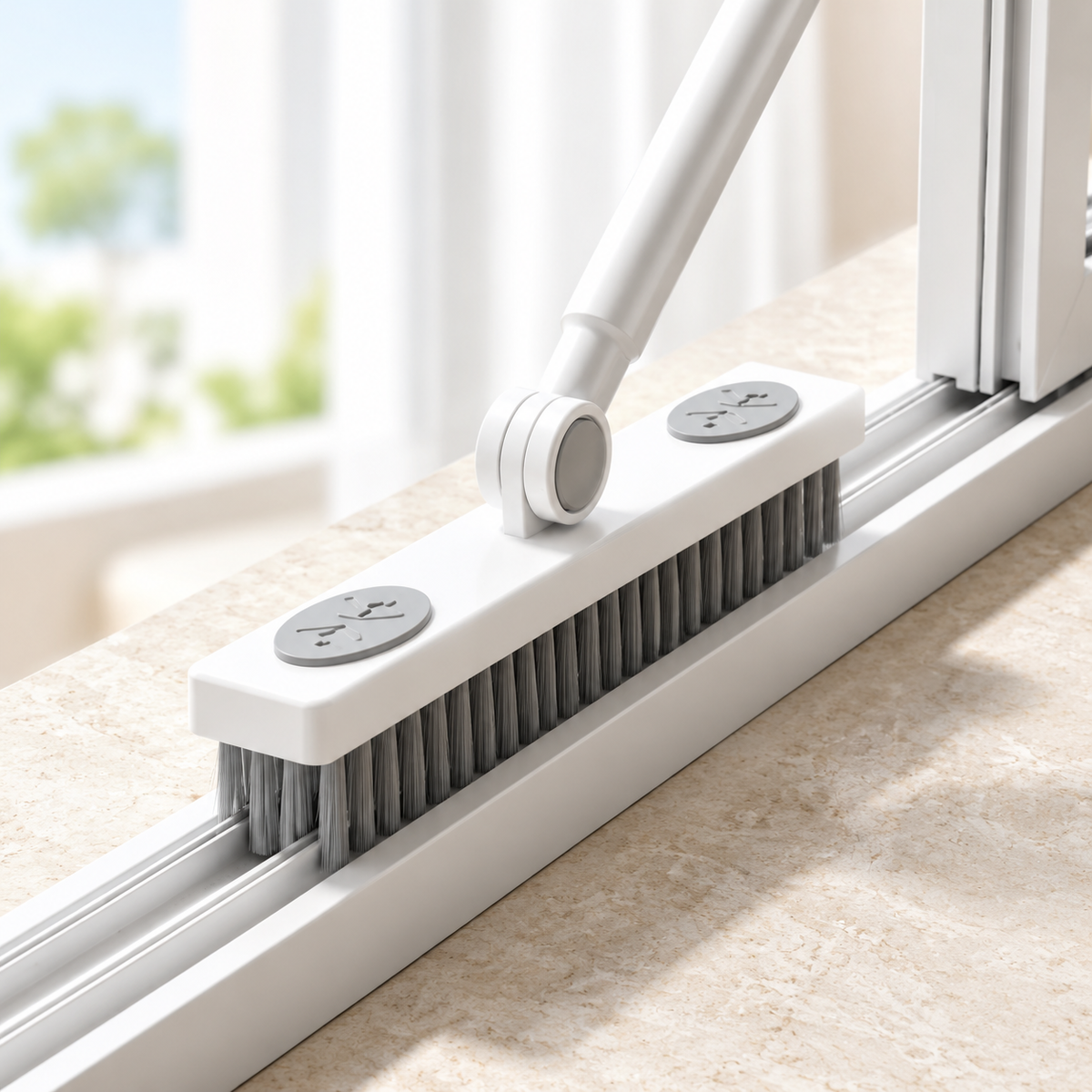 26CM Extended V-Shaped Floor Cleaning Brush – Gap Cleaning &amp; Squeegee Design