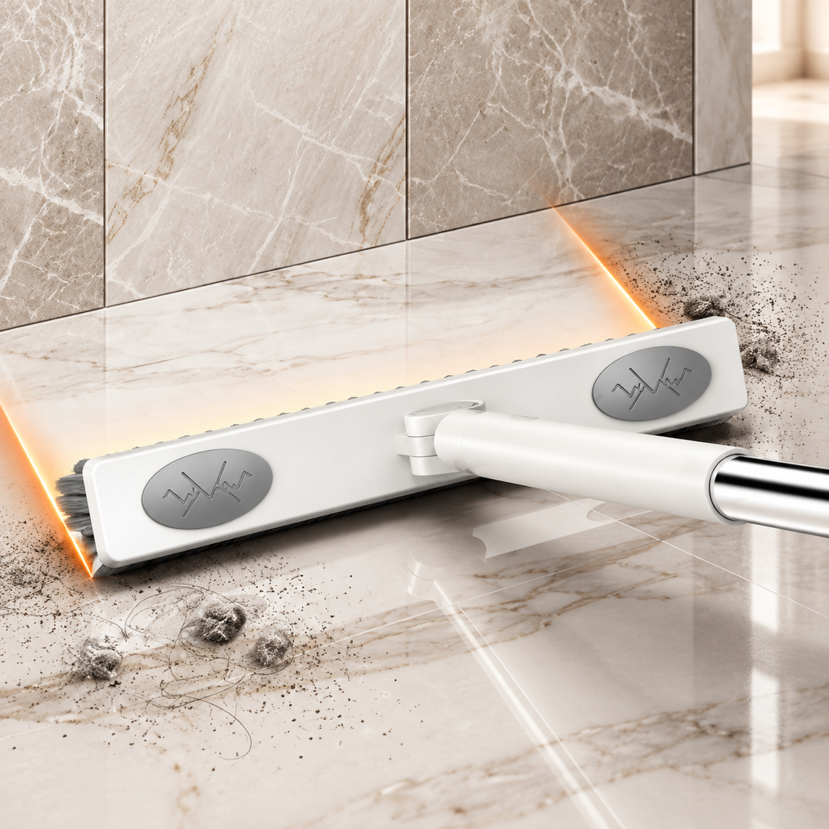 26CM Extended V-Shaped Floor Cleaning Brush – Gap Cleaning &amp; Squeegee Design